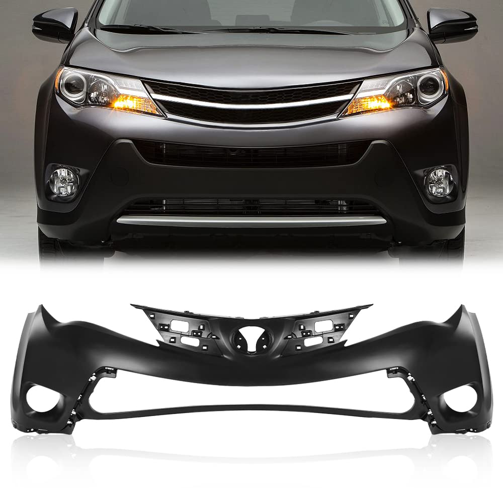 PIT66 New Primered Front Upper Bumper Cover Fit Toyota RAV4 2013 2014 2015