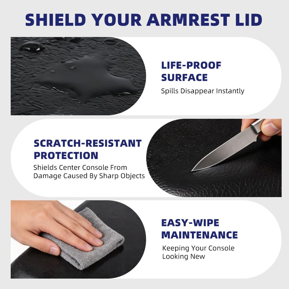 PIT66 Center Console Lid Armrest Cover Fit Toyota Tundra 2014-2019