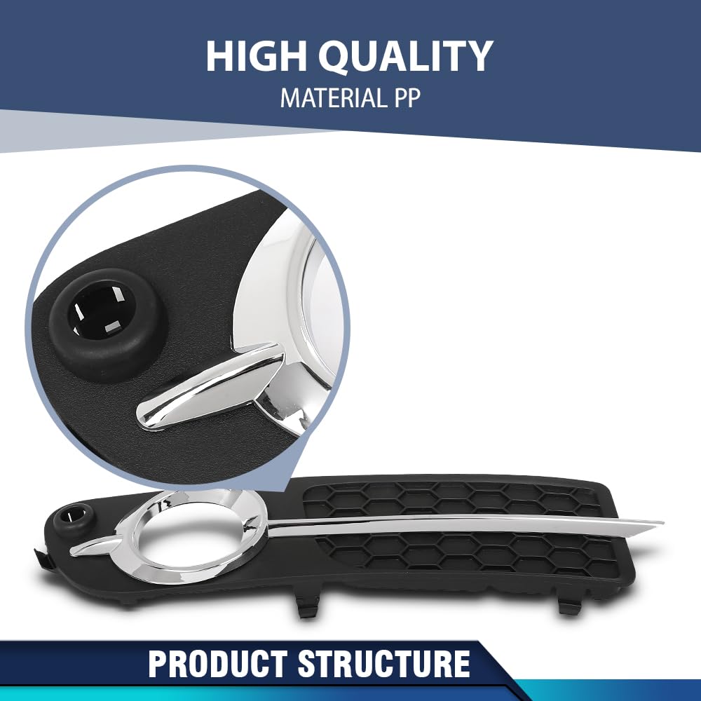 PIT66 Front Right Fog Light Trim 1 Pc, Black