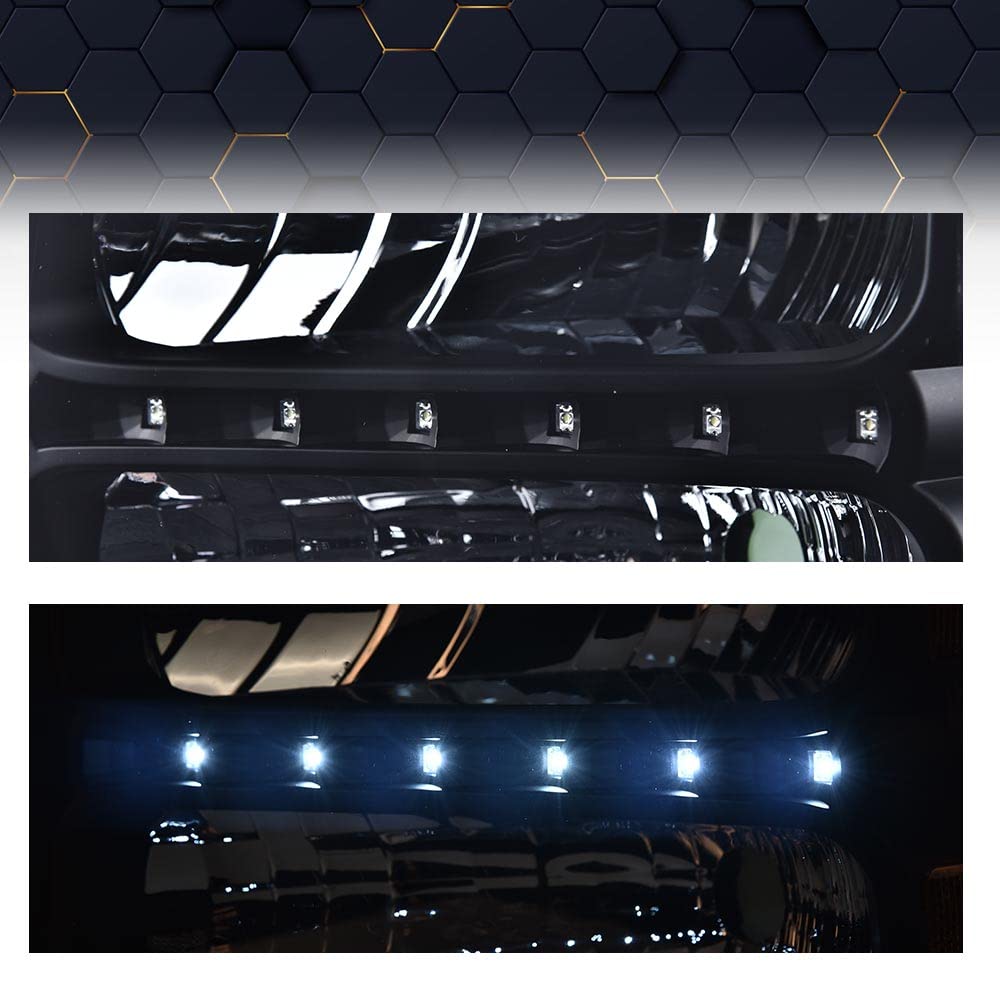 PIT66 LED Point Headlight Fit 2005-2007 Ford F250 F350 F450 F550 Super Duty