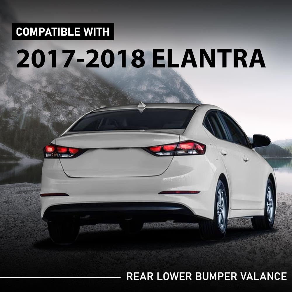 PIT66 Rear Lower Bumper Valance Compatible with Hyundai Elantra 2017-2018 HY1195118, 86612F2000
