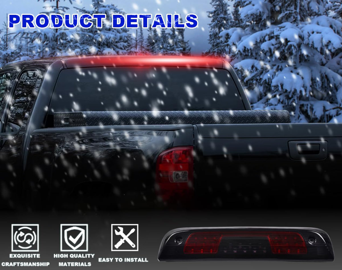 PIT66 LED 3rd Brake Lights, Compatible with 14-18 Chevy Silverado/14-18 GMC Sierra 1500 2500HD SILVERADO 3500/3500HD Third Brake Light Cargo Lamps