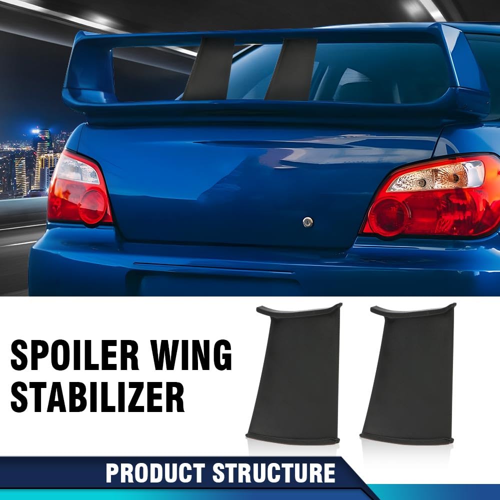 PIT66 2PCS Spoiler Wing Stiffi Support Fit Subaru Impreza WRX STi 2002‑2007