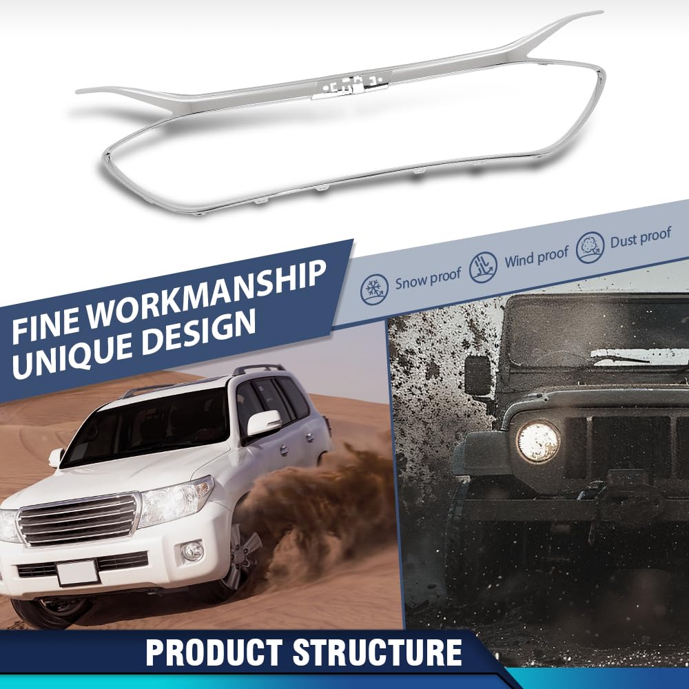 PIT66 Front Chrome Grille Trim Fit Chevy Malibu 2019-2022 Chrome Grill