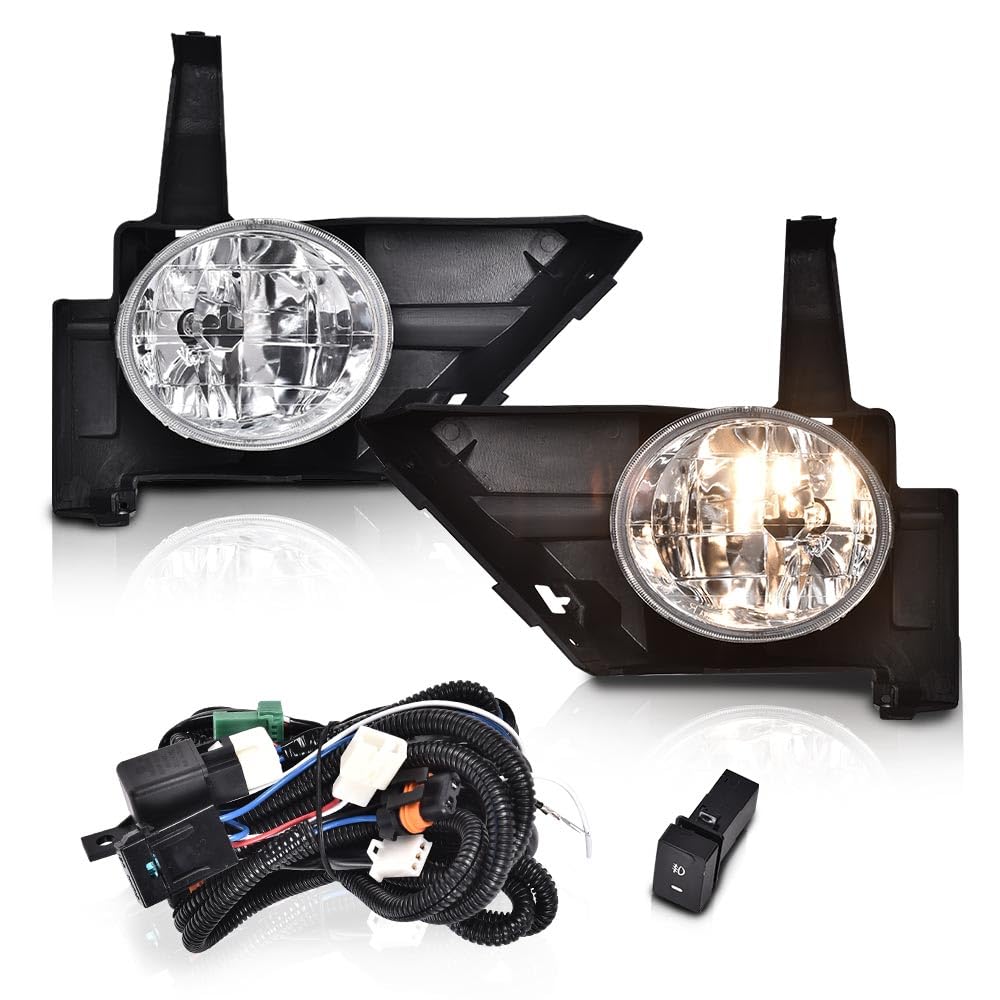 PIT66 Fog Lights, Pair+Switch Front Left Driver and Right Passenger Side