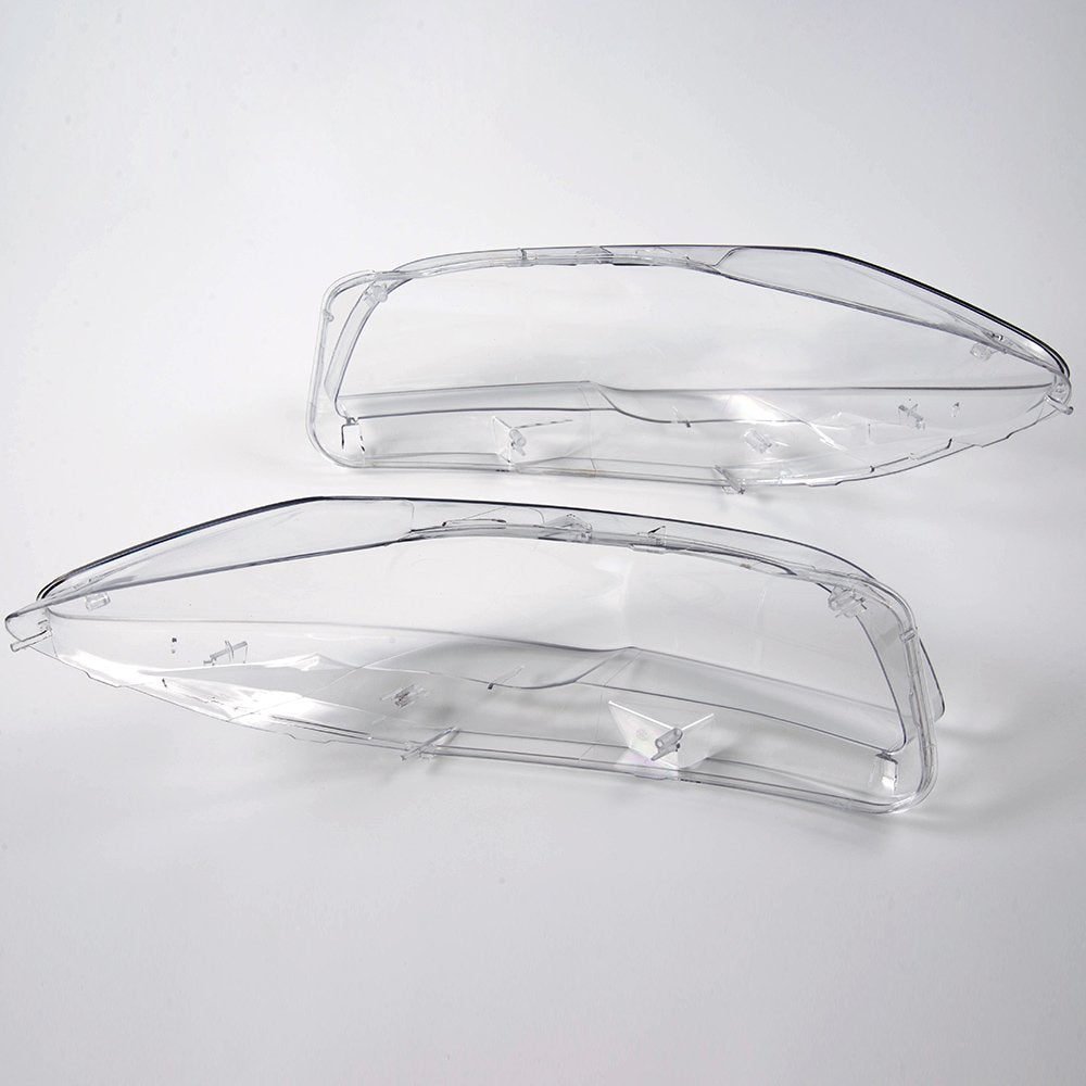 Headlight Headlamp Clear Lens Cover Compatible with 10-15 BMW F10 F18 520 523 525 535 530 Left+Right Plastic Shell Cover 2Pcs