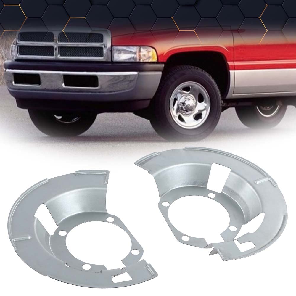 PIT66 Front Brake Dust Shield Compatible with 2000-2002 Dodge Ram 2500 3500 Left and Right Side