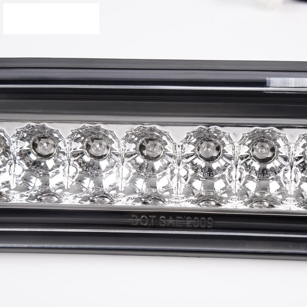 PIT66 LED 3rd Brake Light Compatible with Toyota Tacoma 1995-2015 Clear Lens Chrome Housing Third Brake Stop Lamp Light