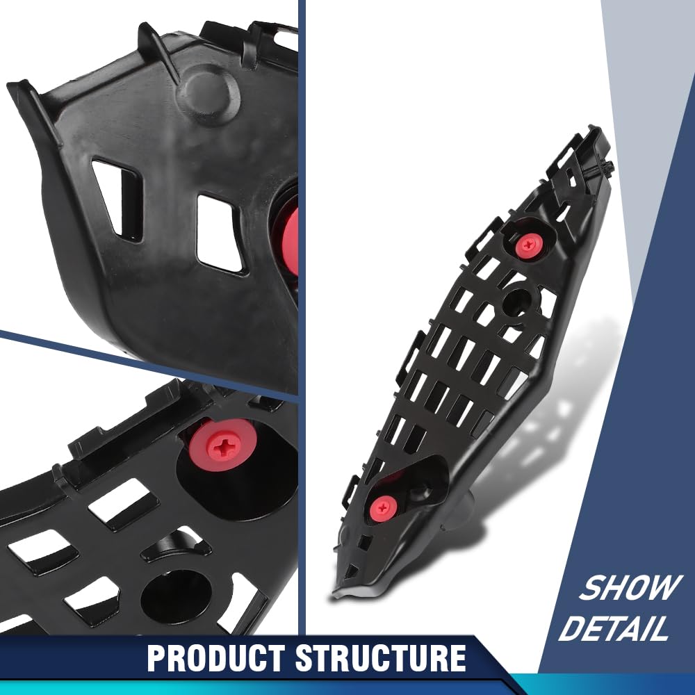PIT66 Front Left Driver Side Bumper Bracket Compatible with Toyota Highlander 2020 2021 2022 2023, Fit Toyota Highlander XSE 2021 2022 2023 521460E100, TO1042147 Black