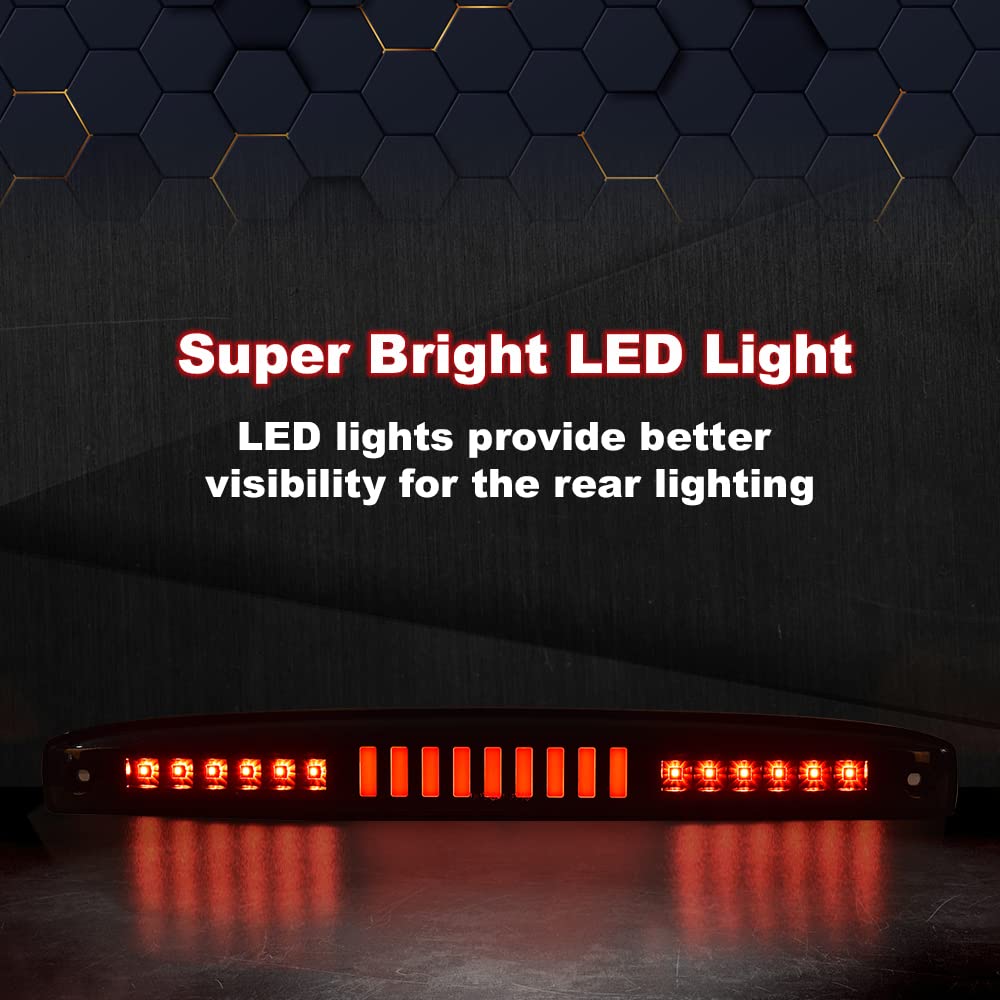 PIT66 LED 3rd Brake Light Fit Dodge Ram 2500 3500 2003-2006 Black Housing