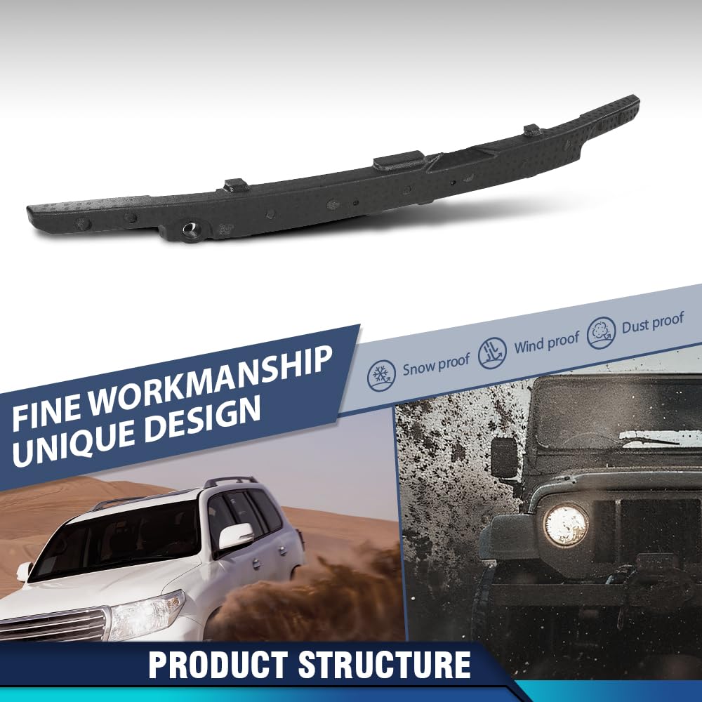 PIT66 Front Bumper Bracket Impact Absorber Foam 1 Pc, Black