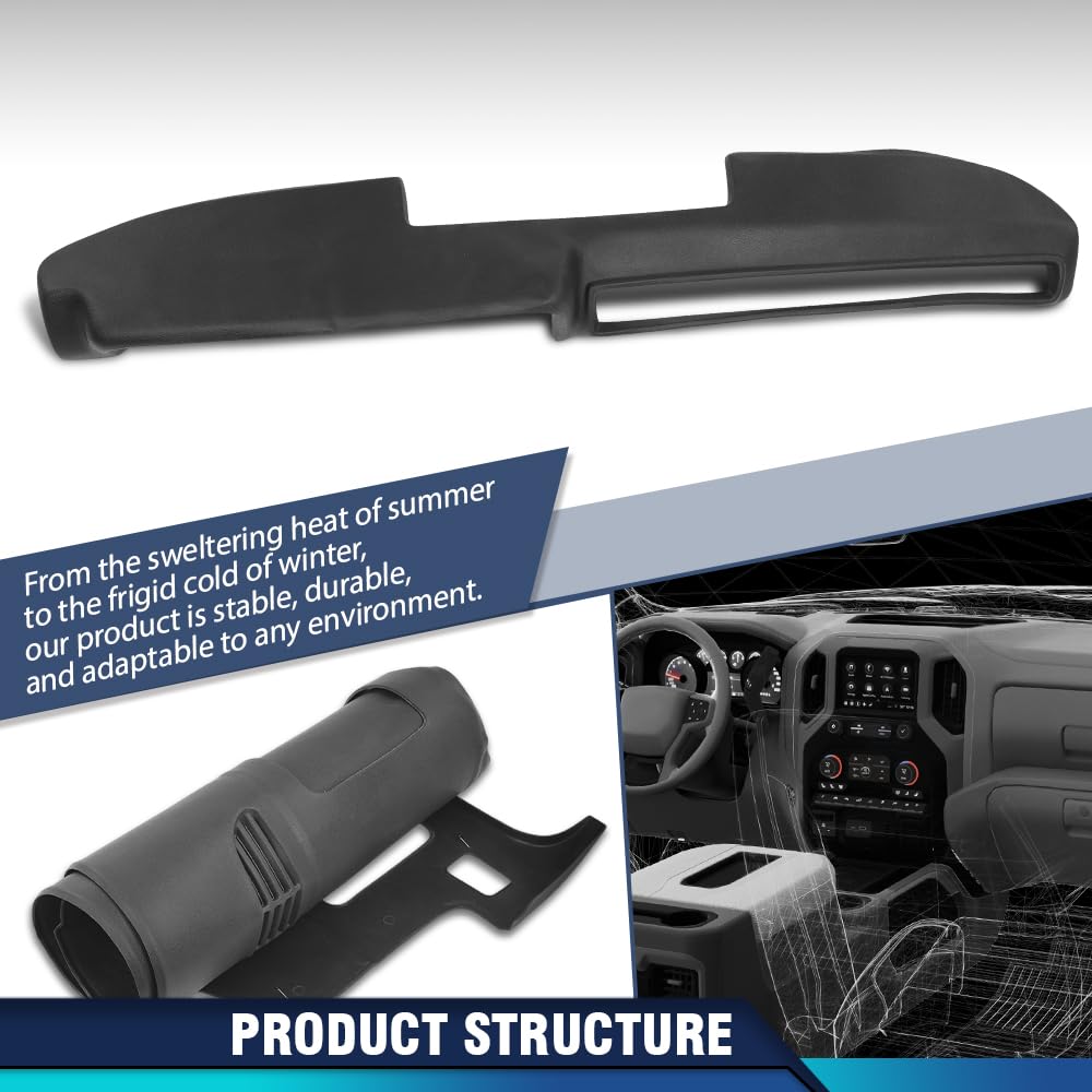 PIT66 Black TPE Dash Dashboard Cover Bezel Fit Dodge Plymouth 1971-1974