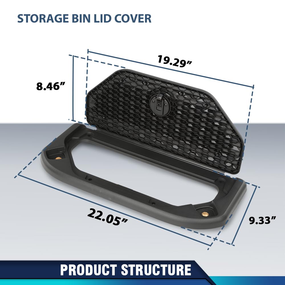 PIT66 Storage Bin Lid Cover Compatible with Ram 1500 DT 2019-2024 5YM17TX7AE Black