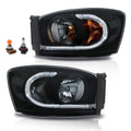 PIT66 LED Light Bar Headlights Assembly Fit 2006-2008 Dodge Ram 1500