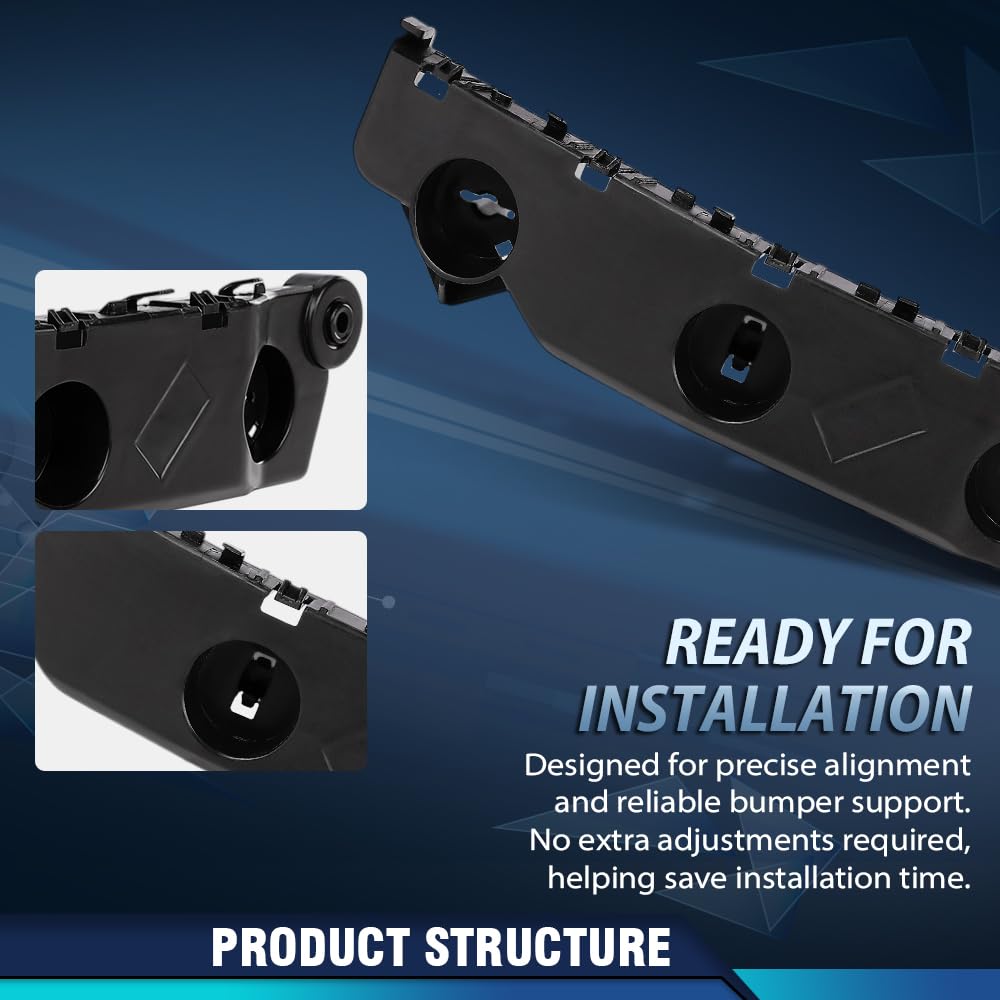 PIT66 Front Left Bumper Bracket Driver Side, NI1042129 Black