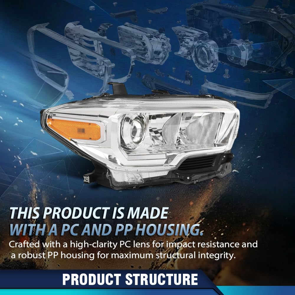 PIT66 Front Headlights Assembly Fit 2019-2023 Toyota Tacoma