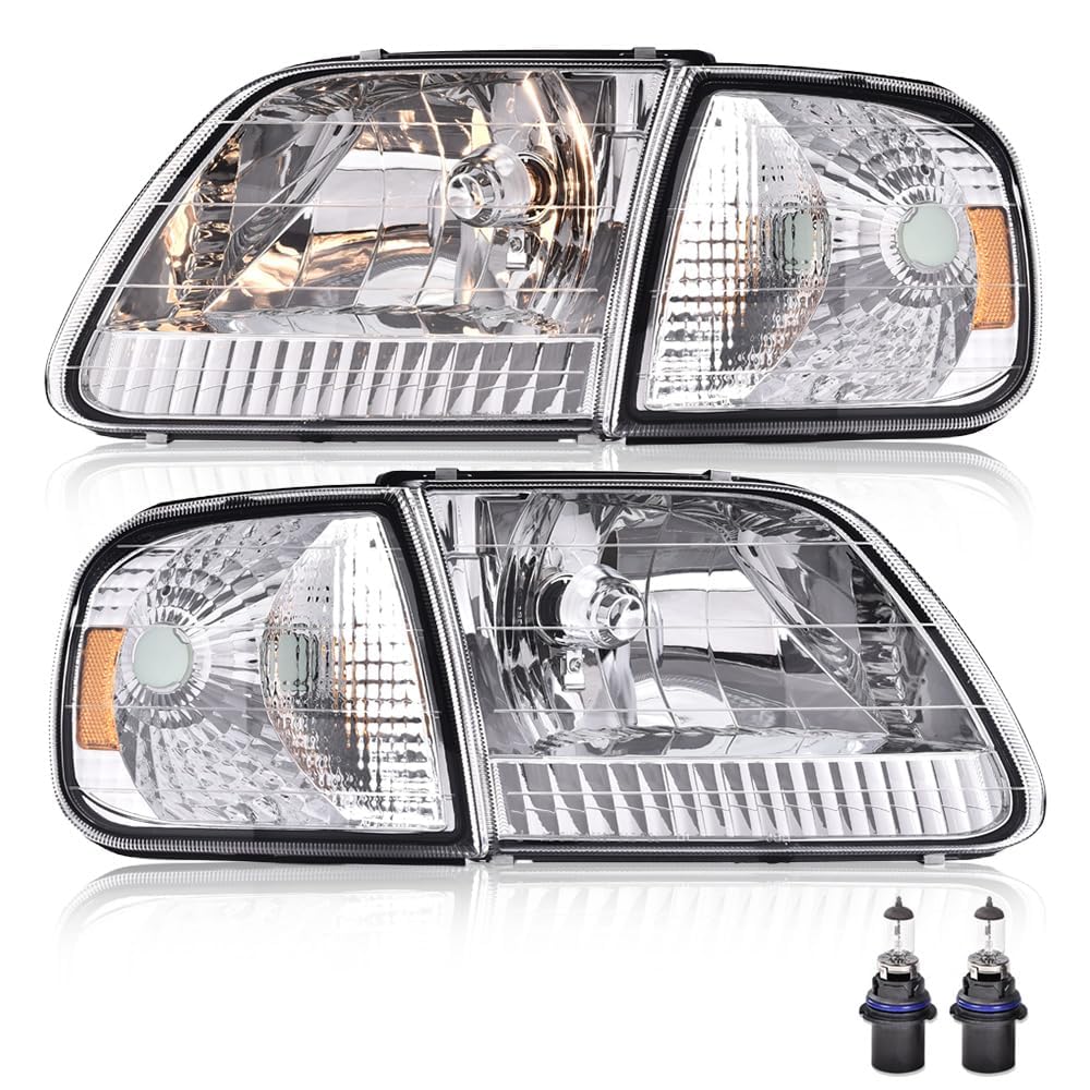 PIT66 Headlights Assembly Fit 1997-2003 Ford F150, 04 F150 Heritage