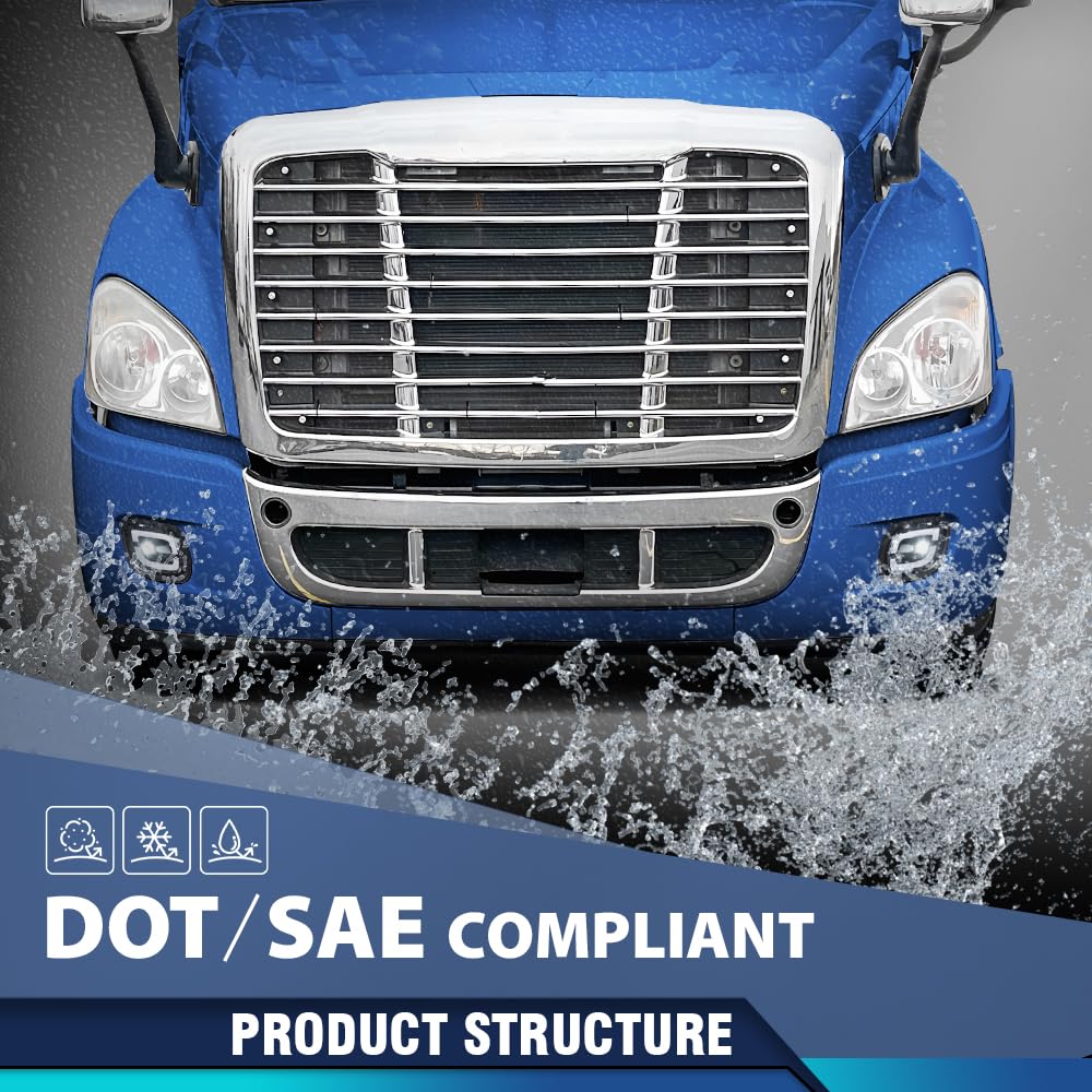 PIT66 LED Fog Lights Compatible with Freightliner Cascadia 2008-2017