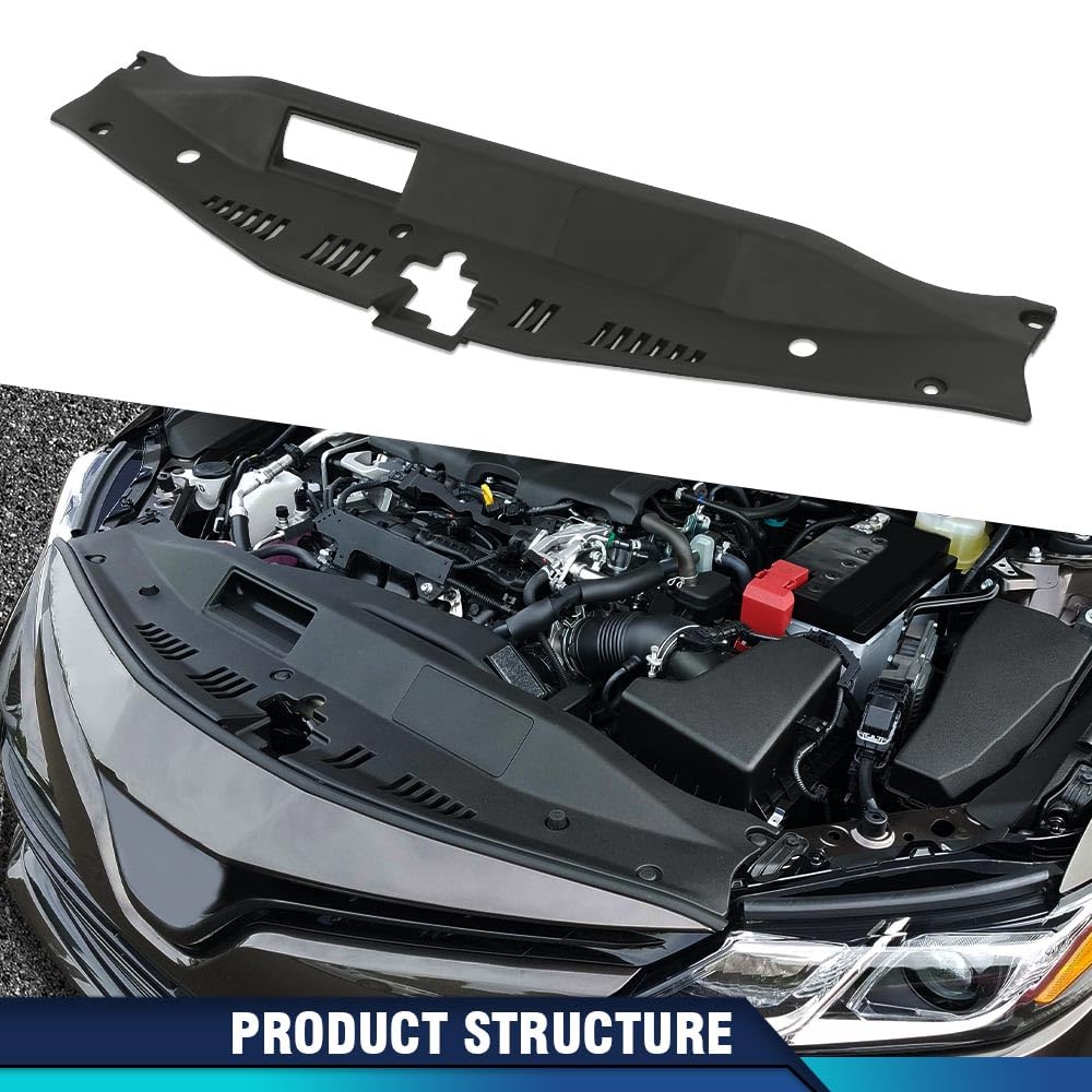 PIT66 Radiator Support Access Upper Top Cover Assembly Compatible with Toyota Camry 2018-2020 Black 5329506190, 53295-06190, 5329533130, 53295-33130, TO1224119