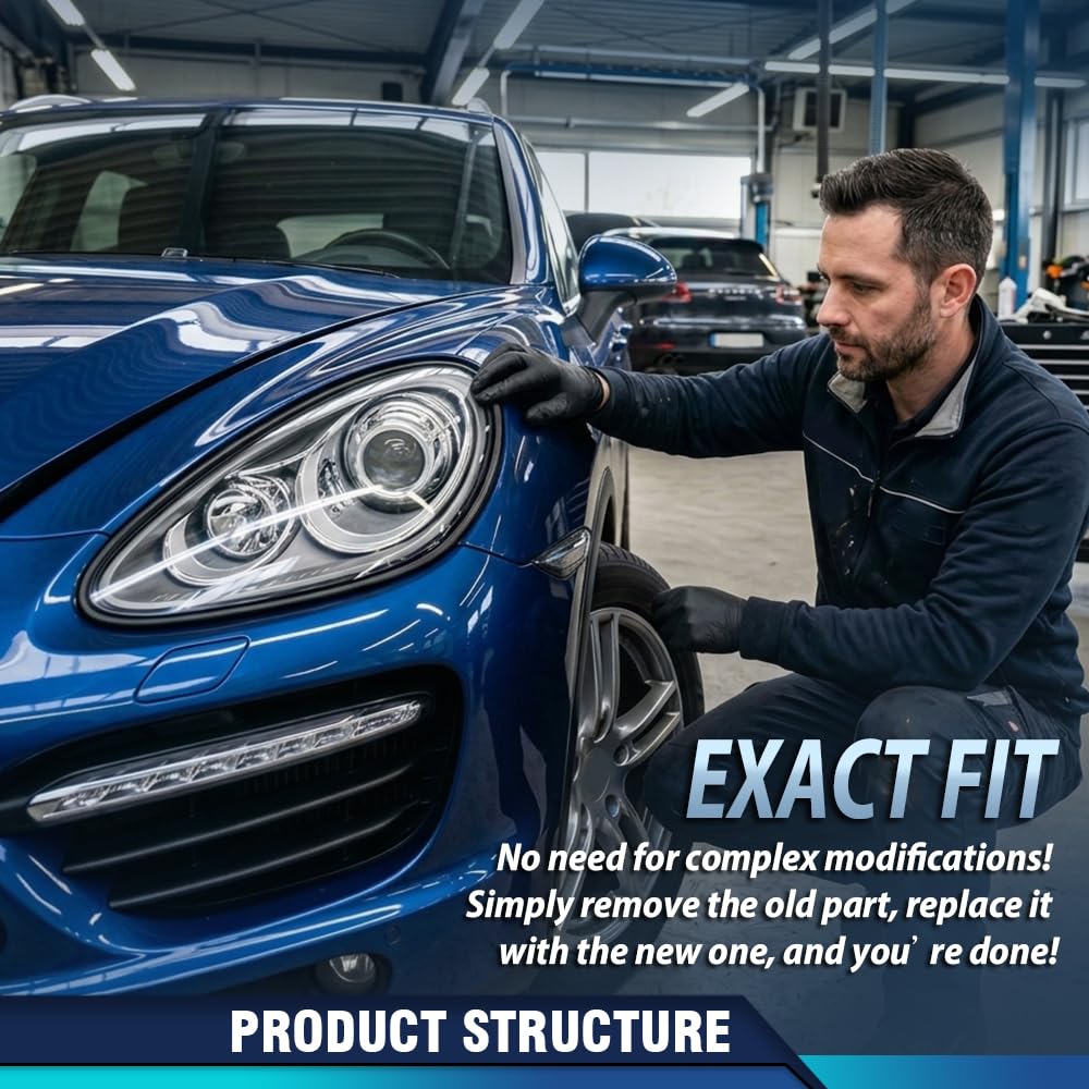 PIT66 Headlamp Sealing Trim Strip Fit Porsche Cayenne 2011-2014