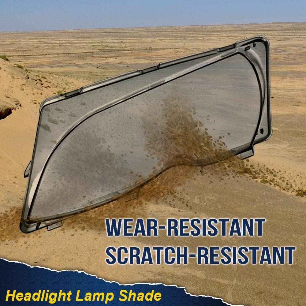 PIT66 Headlight Lens Cover, Headlamp Lens Cover Left + Right Side Smoky