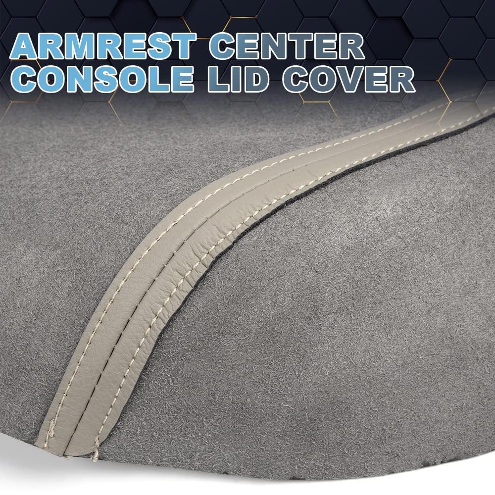 PIT66 Center Console Lid Armrest Cover Skin Fit Honda Pilot 2009-2015 Beige