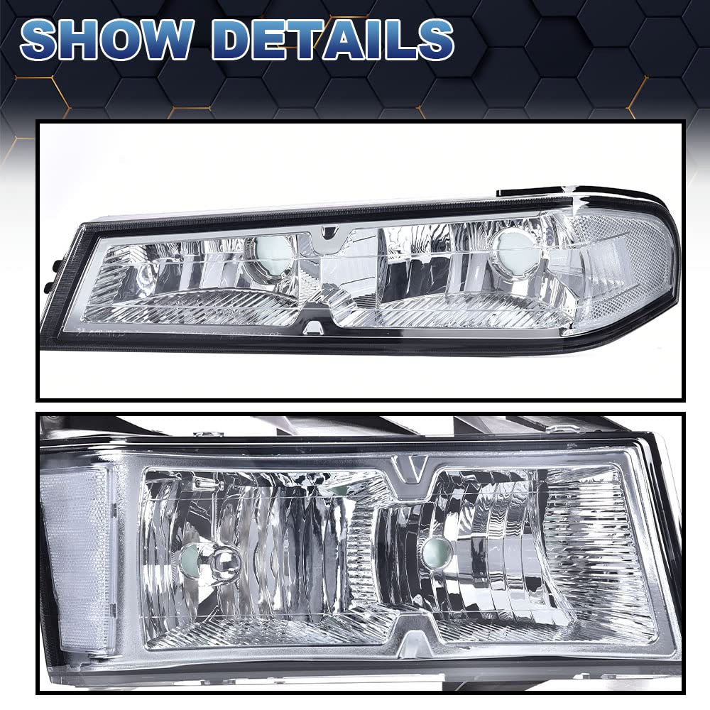PIT66 Headlight Assembly Compatible with 2004-2012 Chevy Colorado/04-12 GMC Canyon/06 Isuzu i-280 i-350/2007-2008 Isuzu i-290 i-370 Smoke Lens Chrome Housing Clear Reflector Headlamps Accessories