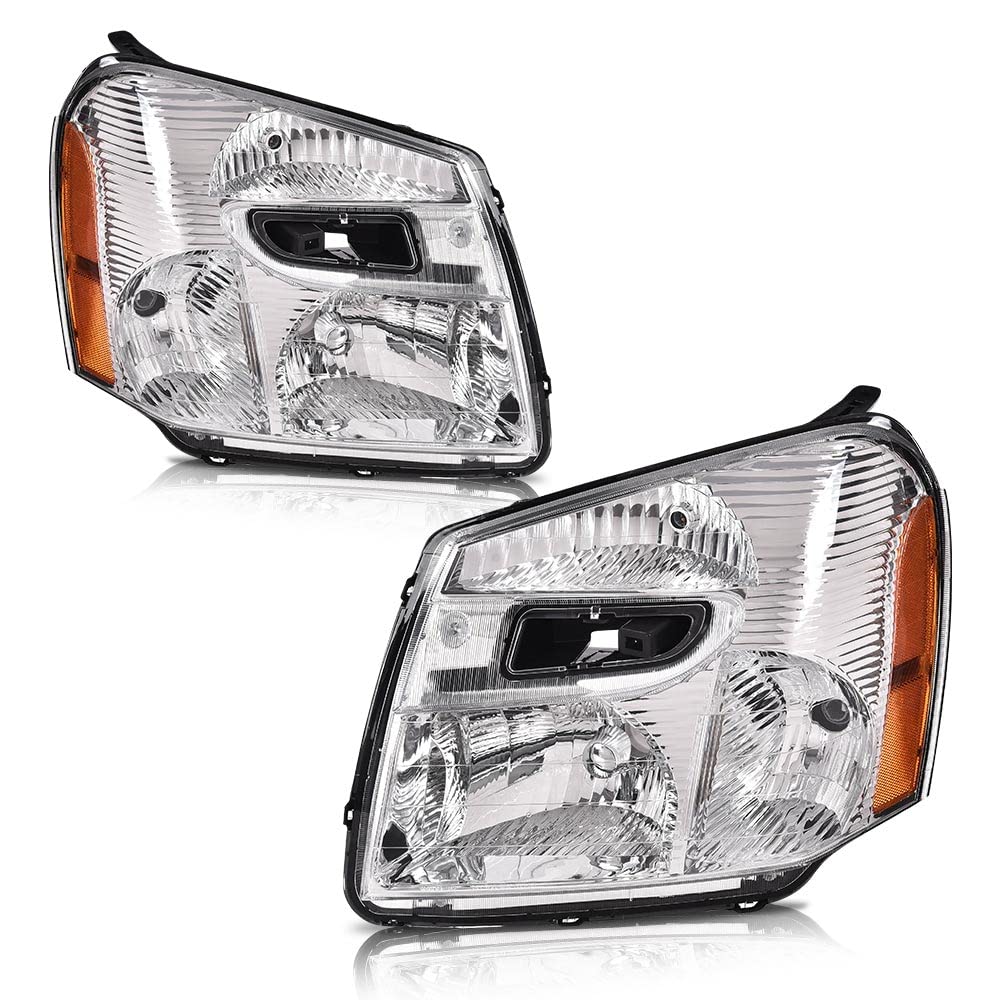 PIT66 Headlight Assembly Compatible with 2005-2009 Chevy Equinox Driver & Passenger Side Headlamps Replacement GM2503254 GM2502254