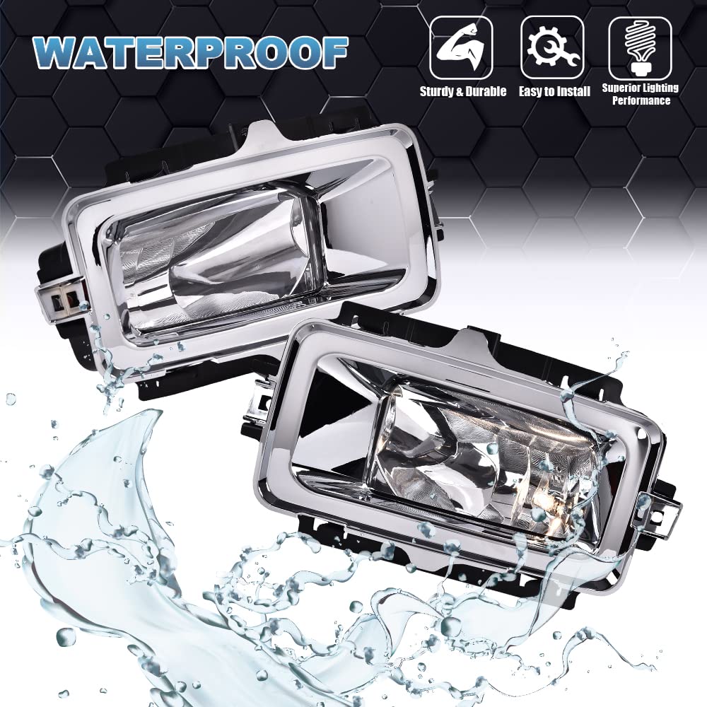 PIT66 Front Bumper Fog Light, Compatible with 2013-2015 Silverado Fog Lamp Assembly Driver & Passenger Side Left/Right Fog Lamp Accessories, faros antiniebla