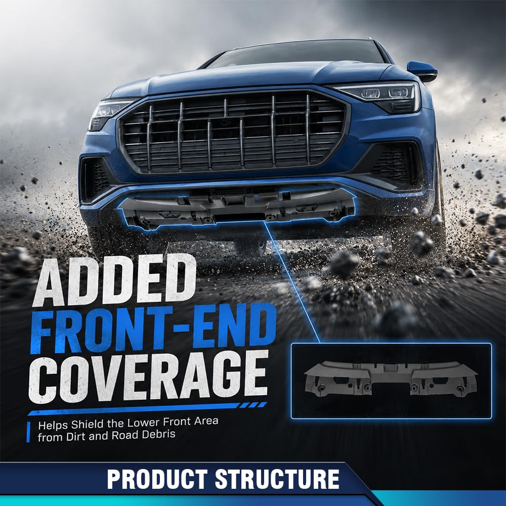 PIT66 Front Bumper Lower Shield Support Cover Fit Audi E-Tron 2019-2025