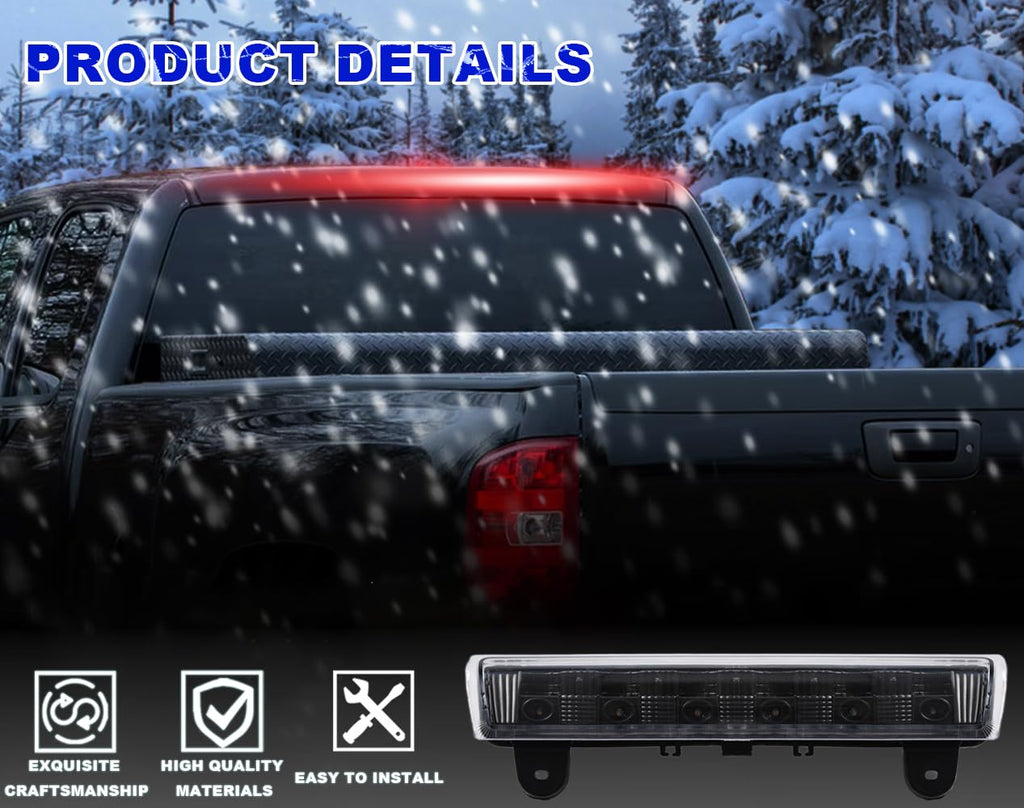 PIT66 LED 3rd Brake Light, Compatible with 00-06 Chevy Suburban/Tahoe (Except Barn Door)/00-06 Gmc Yukon/Yukon Xl/Yukon Denali (Except Barn Door) Clear Lens Black Housing