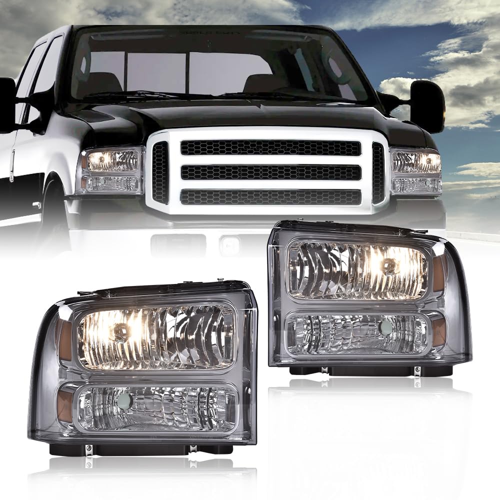 PIT66 Headlights Assembly Fit 1999-2004 Ford F250 F350 F450 F550 Super Duty