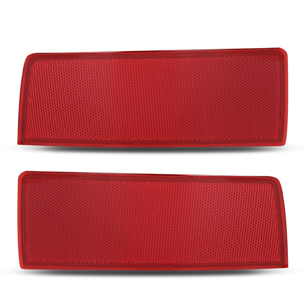 PIT66 Rear Bumper Reflector Lights 1 Pair, Red