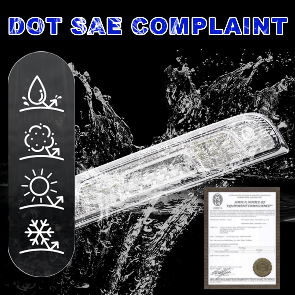 PIT66 LED 3rd Brake Light Fit 2014-2018 Chevy Silverado Clear Housing
