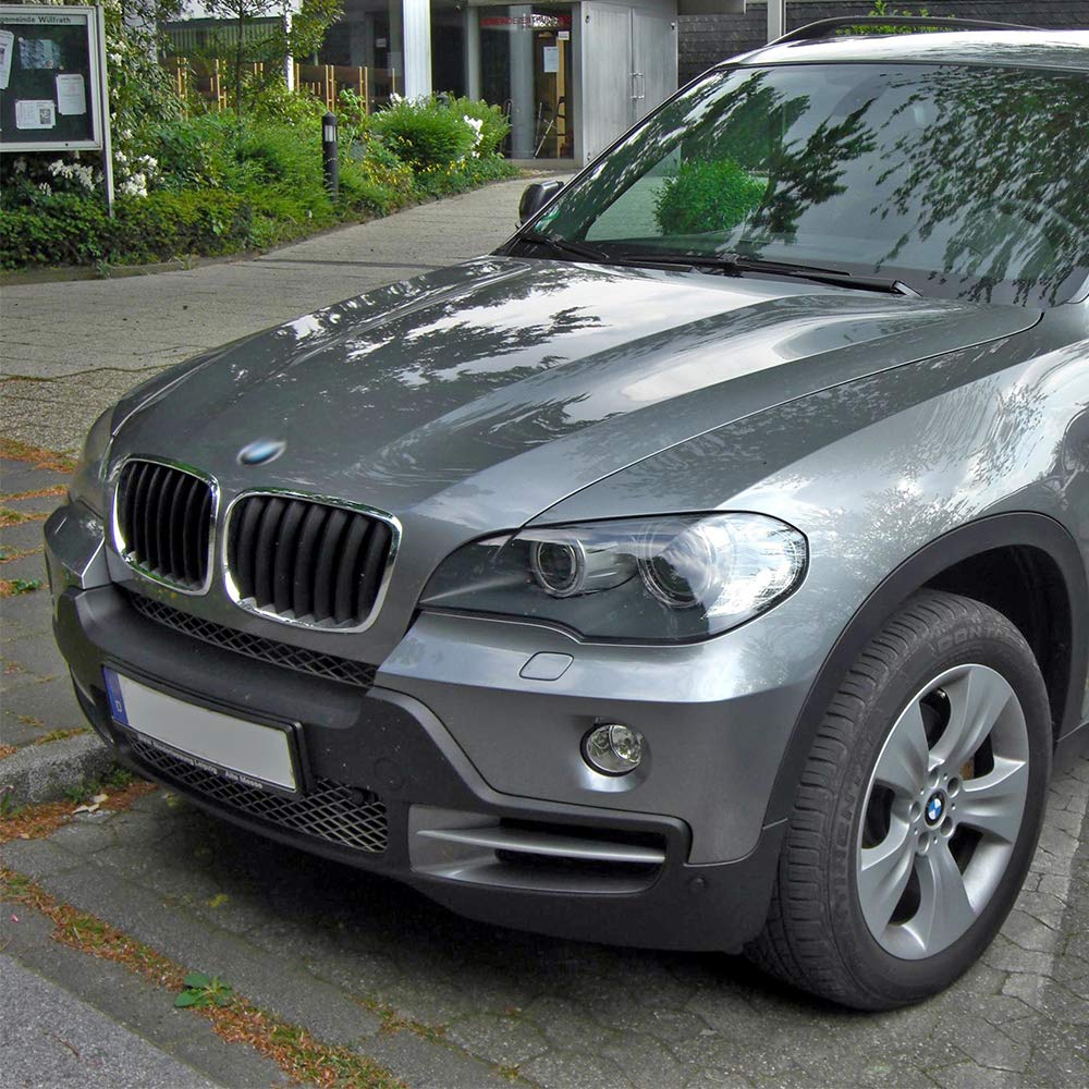 PIT66 2PCS Clear Headlight Headlamp Lens Cover Compatible with 07-12 BMW X5 E70