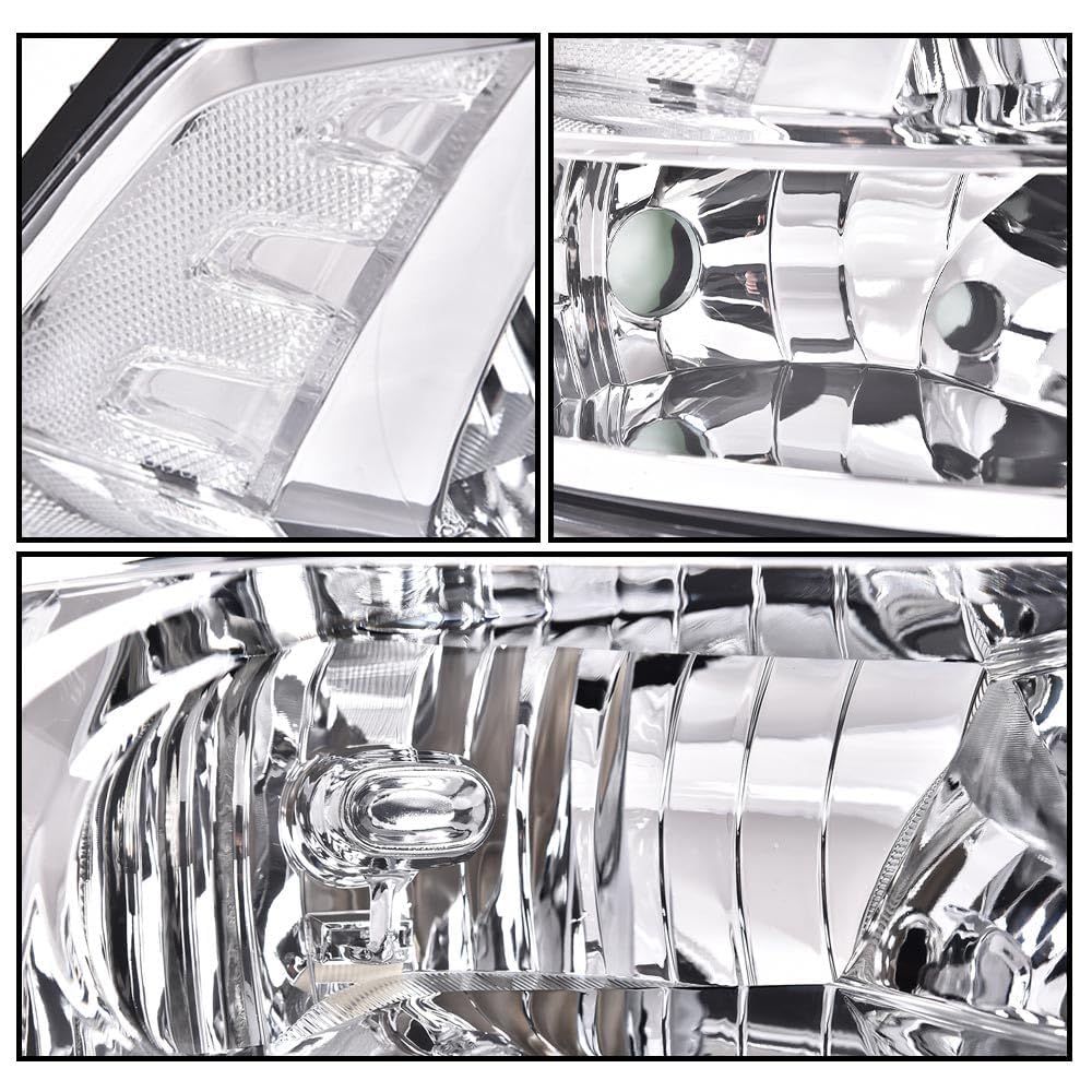 PIT66 Headlights Assembly Fit 2009-2012 Dodge Ram Only for Quad Models