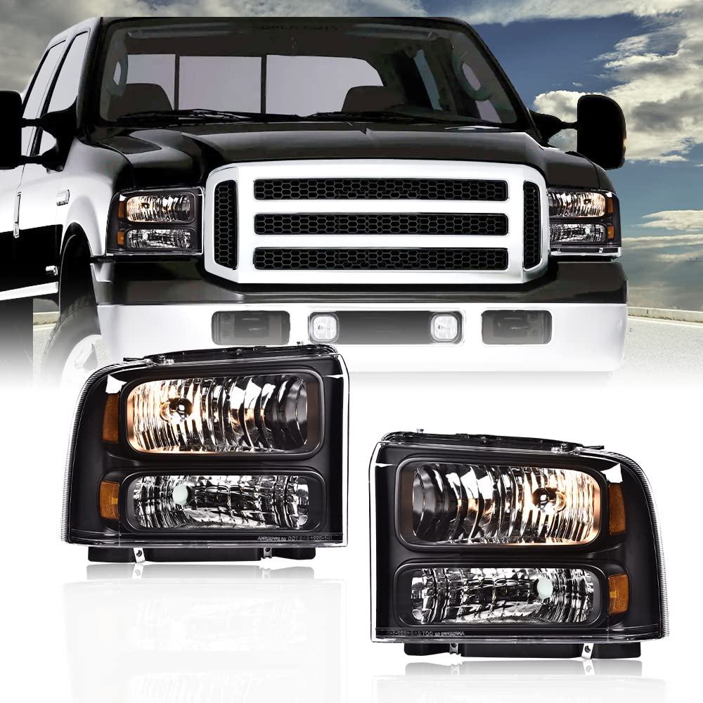 PIT66 Headlight Assembly Fit 1999-2004 Ford F250 F350 F450 F550 Super Duty
