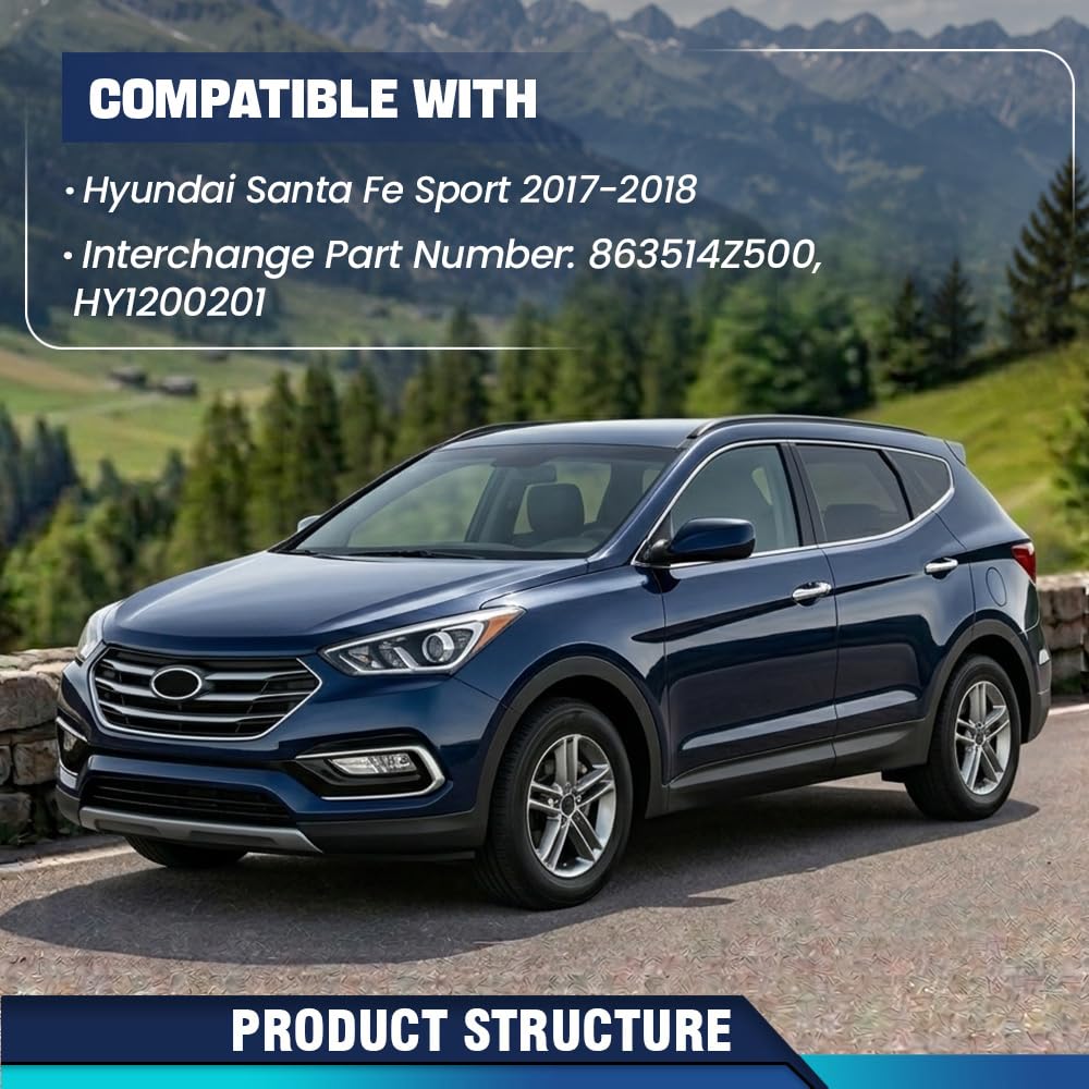 PIT66 Front Grille Assembly Grill Fit Hyundai Santa Fe Sport 2017 2018