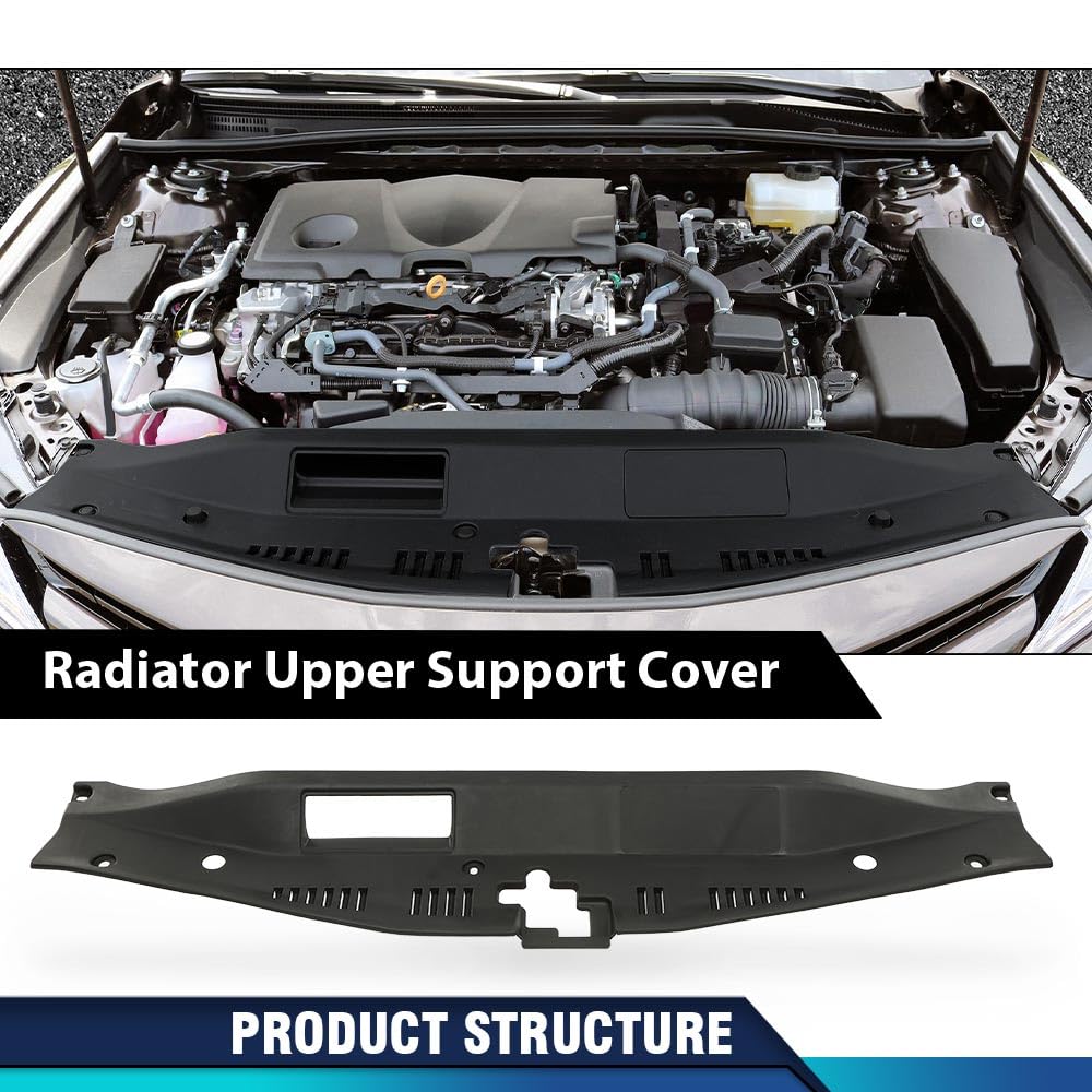 PIT66 Radiator Support Access Upper Top Cover Assembly Compatible with Toyota Camry 2018-2020 Black 5329506190, 53295-06190, 5329533130, 53295-33130, TO1224119