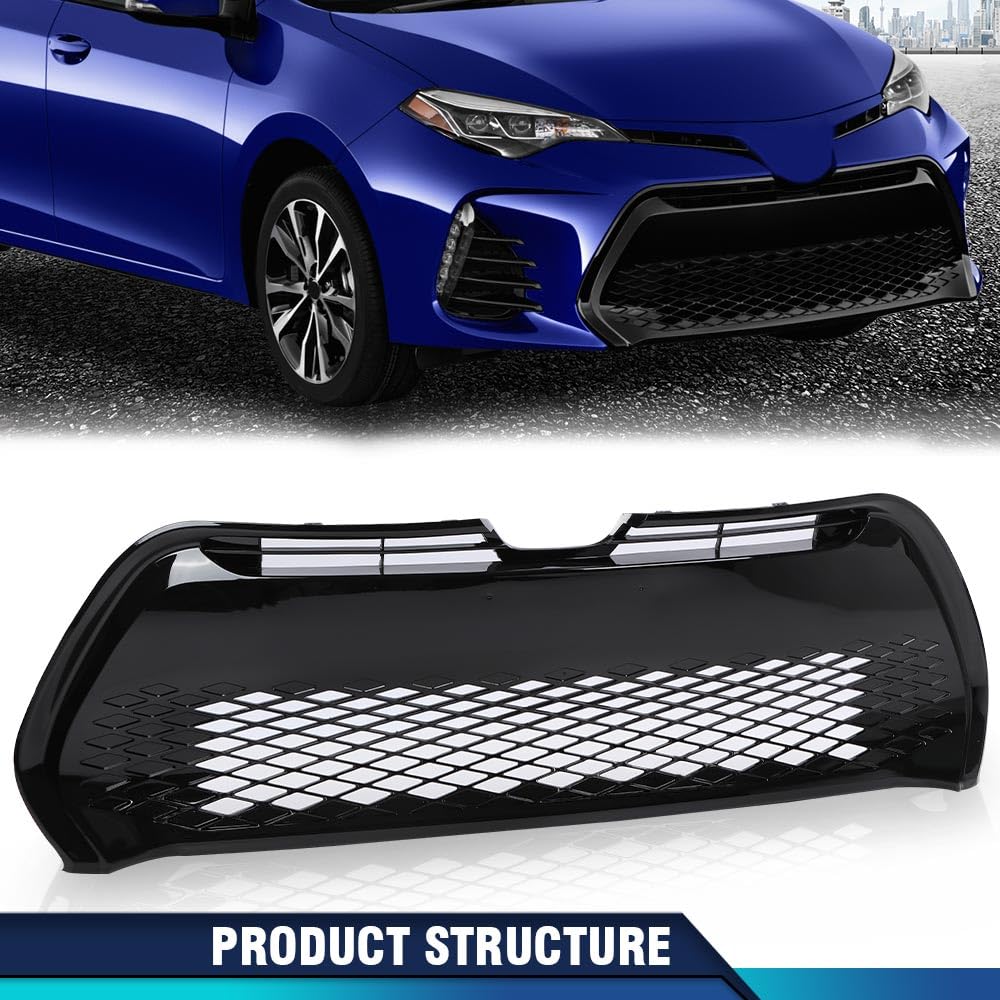 PIT66 Front Bumper Lower Grille Grill Fit Toyota Corolla SE XSE 2017-2019