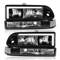 PIT66 Front LED Headlights Assembly Fit 98-04 Chevy S10, 98-05 Chevy Blazer