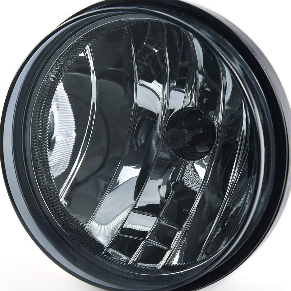 PIT66 Front Bumper Fog Lights, Compatible with 2007-2013 GMC Sierra 1500/2007-2014 GMC Sierra 2500HD/3500HD (Do Not Compatible on Classic Model) Left+Right Smoked Lens