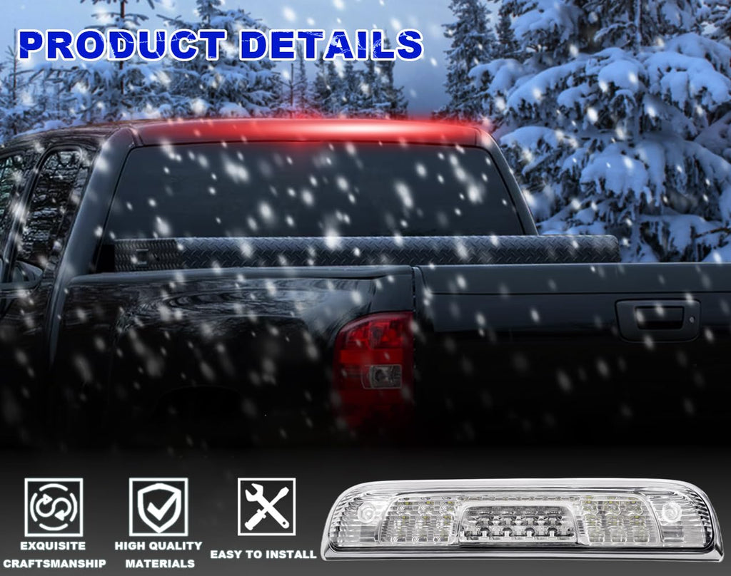 PIT66 LED 3rd Brake Light Fit 2014-2018 Chevy Silverado Clear Housing