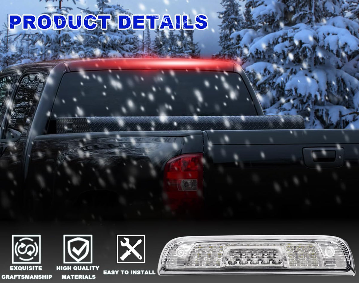 PIT66 LED 3rd Brake Light Fit 2014-2018 Chevy Silverado Clear Housing
