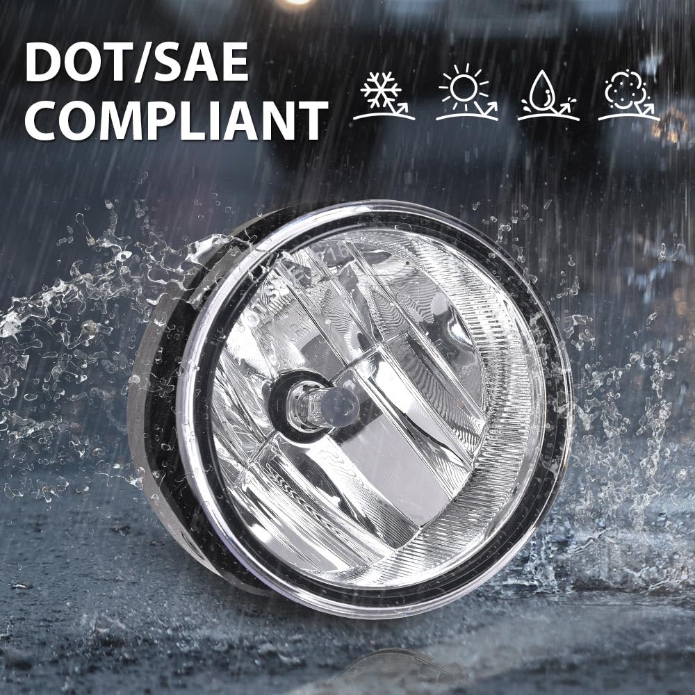 PIT66 Fog Light Compatible with Ford Ranger 2008-2011/Fit Ford Expedition 2007-2014 Fog Driving Lamp Assembly Clear Lens faros antiniebla