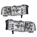 PIT66 Halogen Headlights Assembly Pair Fit 1994-2001 Ram 1500