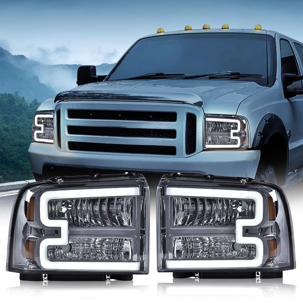 PIT66 LED Headlights Fit 2005-2007 Ford F250 F350 F450 F550 Super Duty