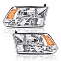 PIT66 Headlights Assembly Fit 2009-2012 Dodge Ram Only for Quad Models