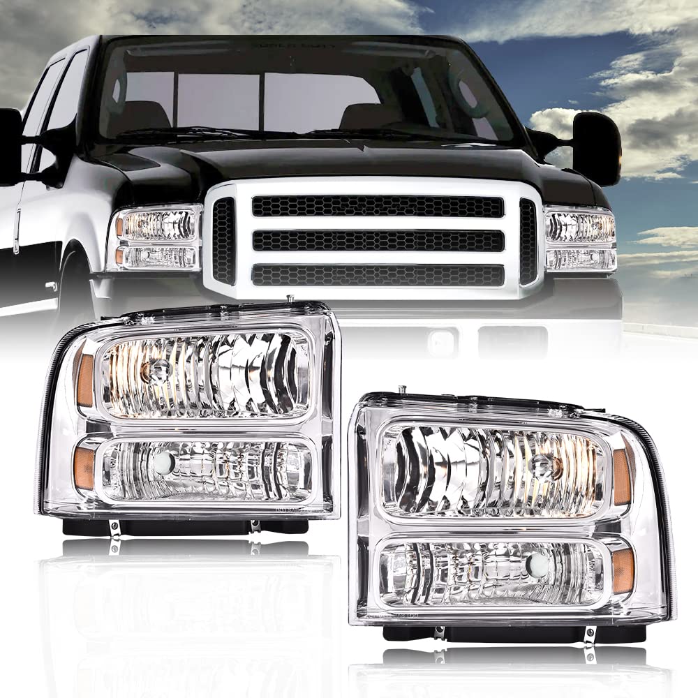 PIT66 Headlights Assembly Fit 1999-2004 Ford F250 F350 F450 F550 Super Duty